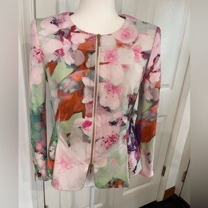 Escada Multicolor Floral Blazer size M